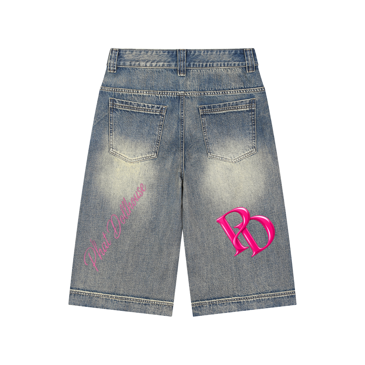 JR Phat Doll patch work Baggy Denim Shorts