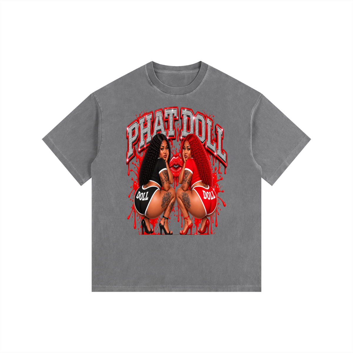 Phat Doll Vintage Washed Oversized Cotton T-Shirt