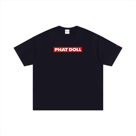 Phat doll box logo WITH GRAPHIC Unisex Oversized Cotton T-Shirt