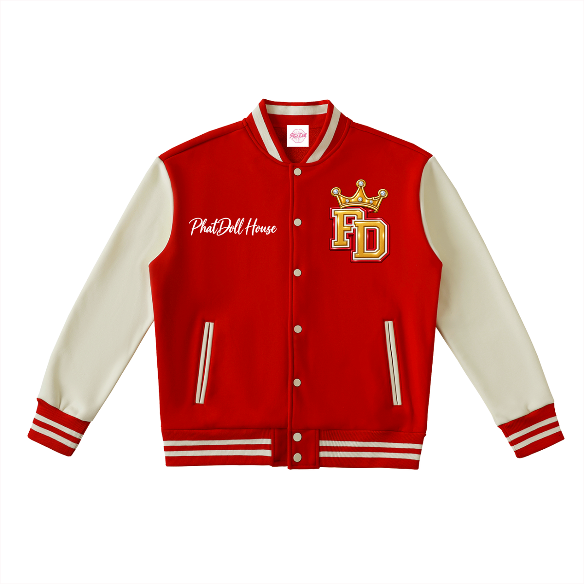 Dollhouse King Fleeced Varsity Jacket