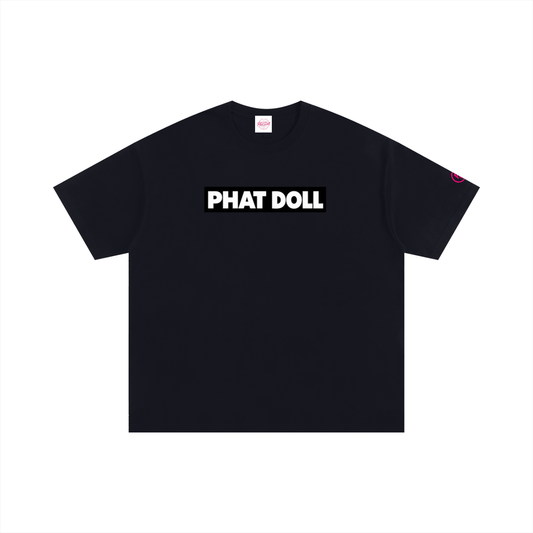 Phat Doll box logo with graphic Unisex Oversized Cotton T-Shirt