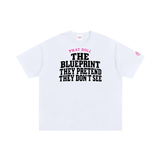 Phat doll blue print Unisex Oversized Cotton T-Shirt