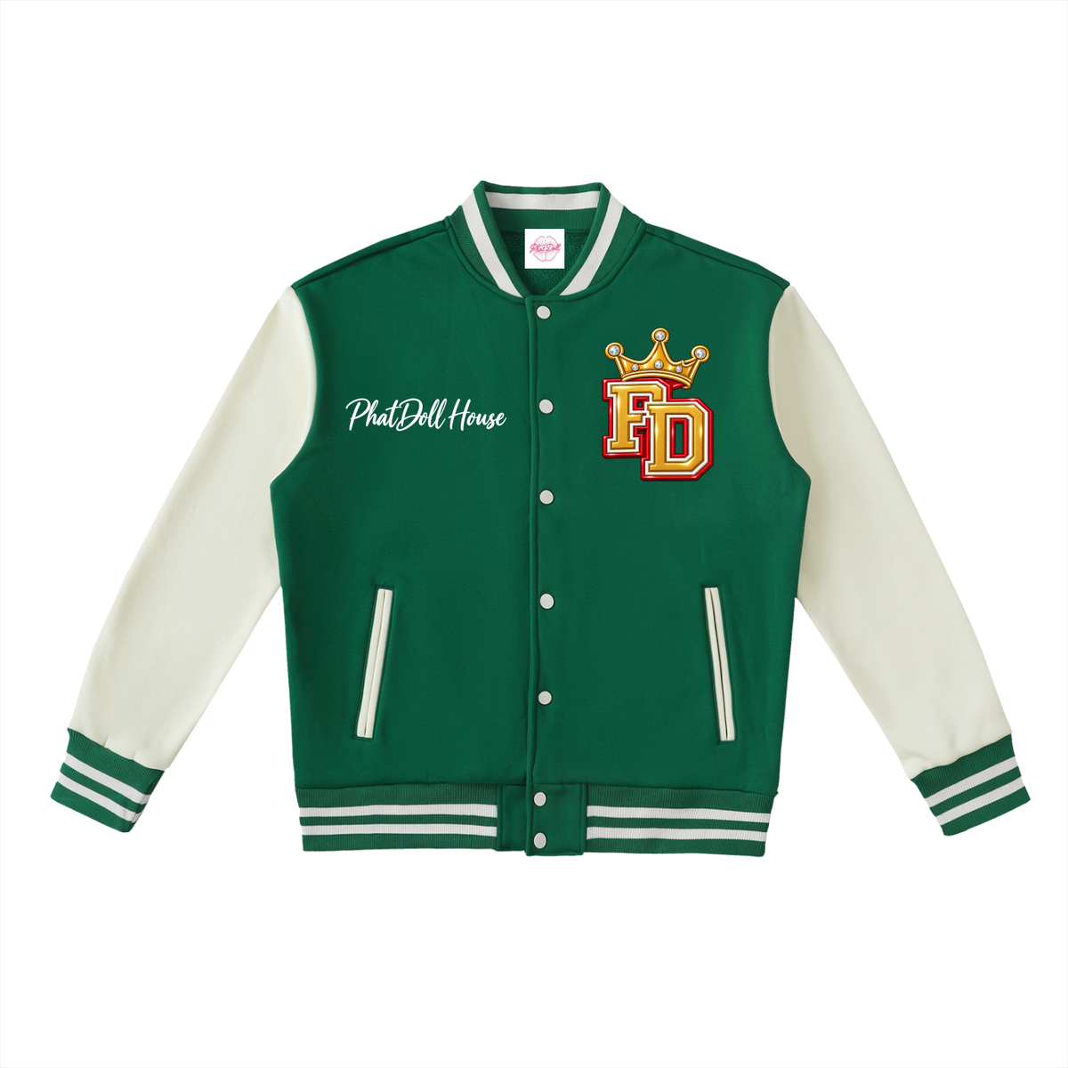 Dollhouse King Fleeced Varsity Jacket