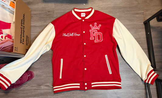 PHAT DOLL Fleeced Varsity Jacket