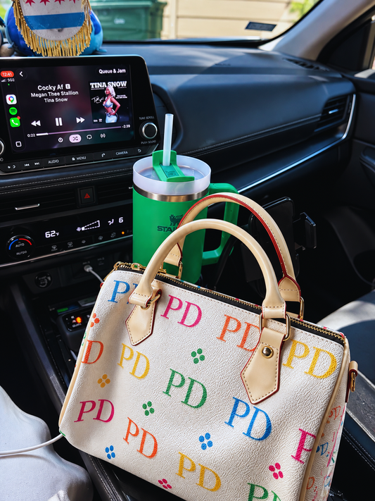 The Dollhouse Monogram boston bag