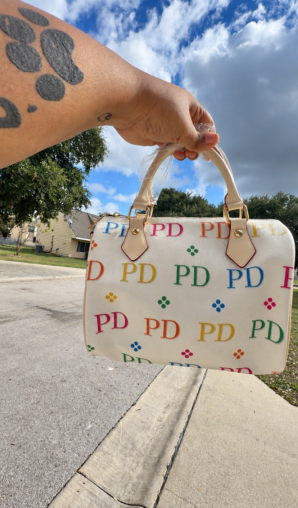 The Dollhouse Monogram boston bag