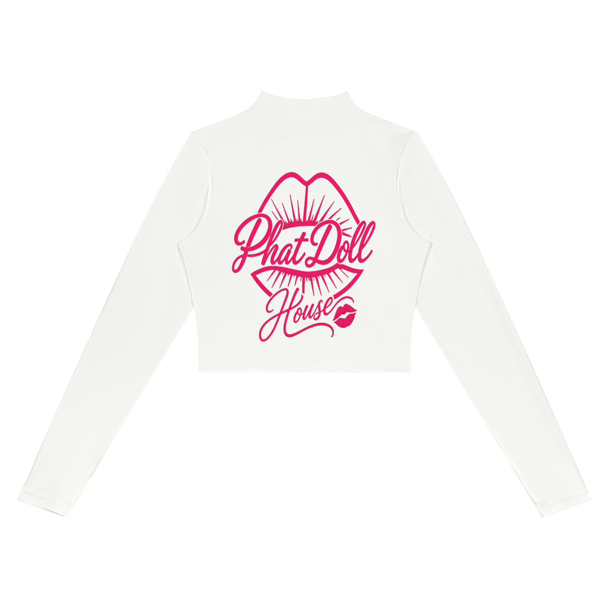 Phat doll white  Crop Yoga Sports Jacket