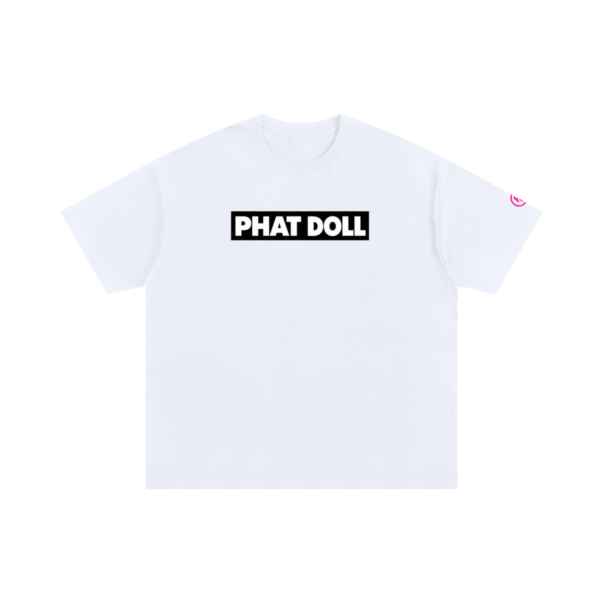 Phat doll Box logo WITH GRAPIC Oversized Cotton T-Shirt
