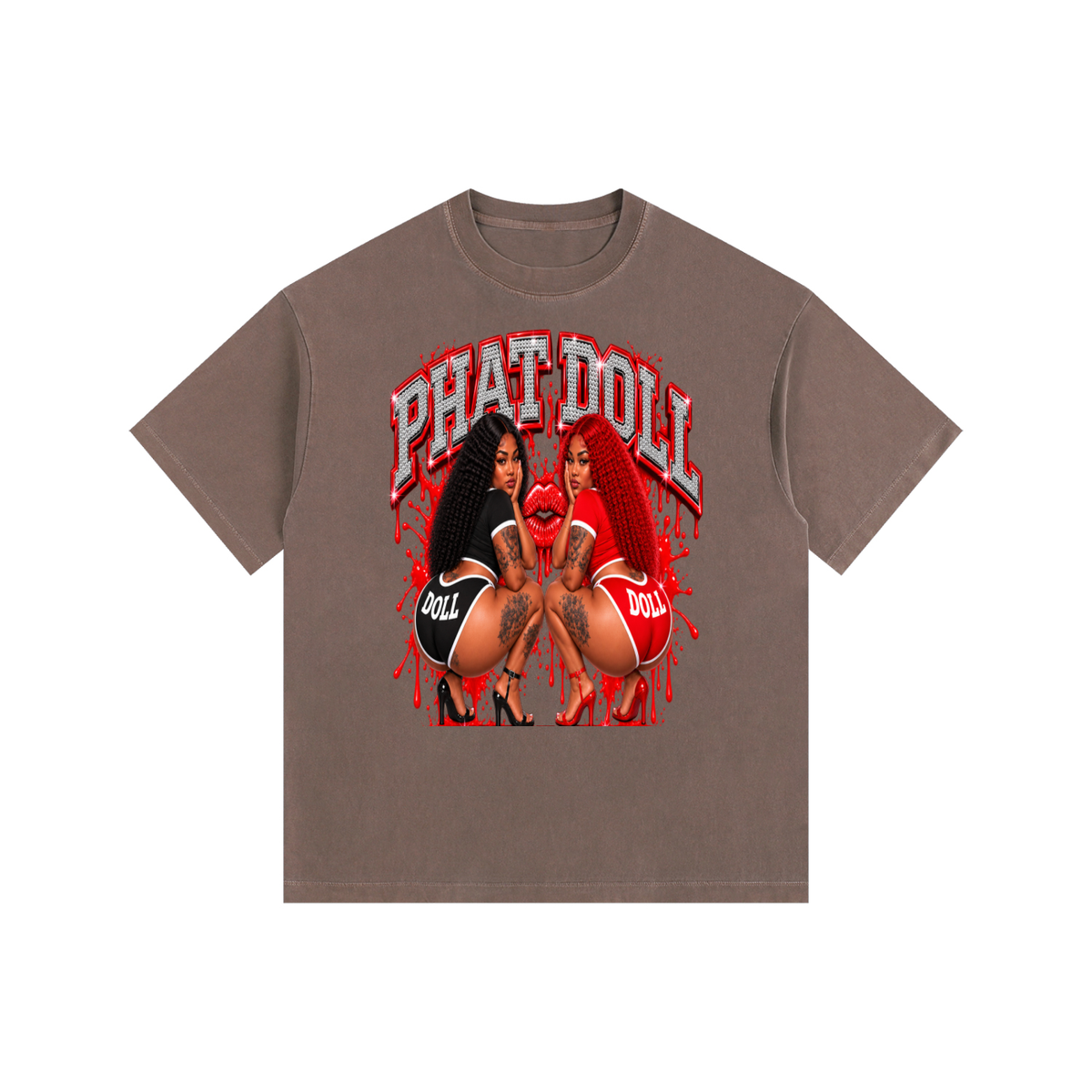 Phat Doll Vintage Washed Oversized Cotton T-Shirt