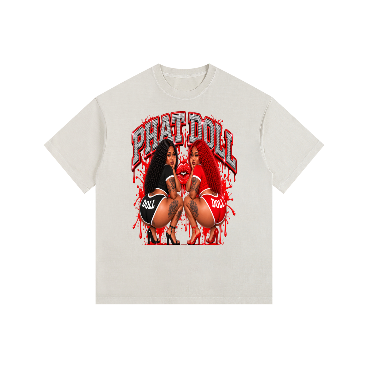 Phat Doll Vintage Washed Oversized Cotton T-Shirt