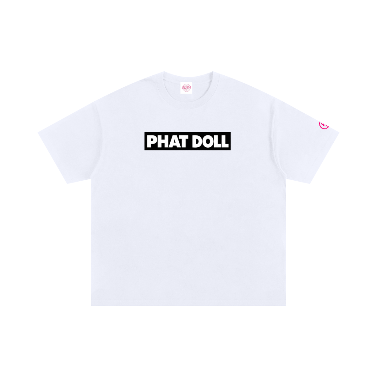 Phat Doll box logo with graphic Unisex Oversized Cotton T-Shirt