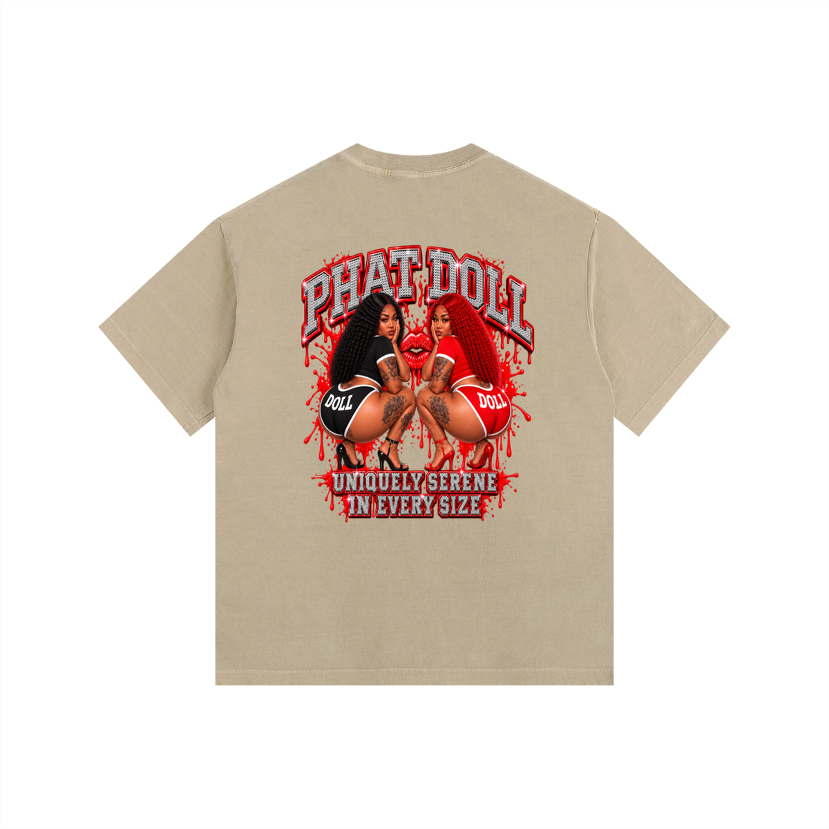 Phat Doll Vintage Washed Oversized Cotton T-Shirt