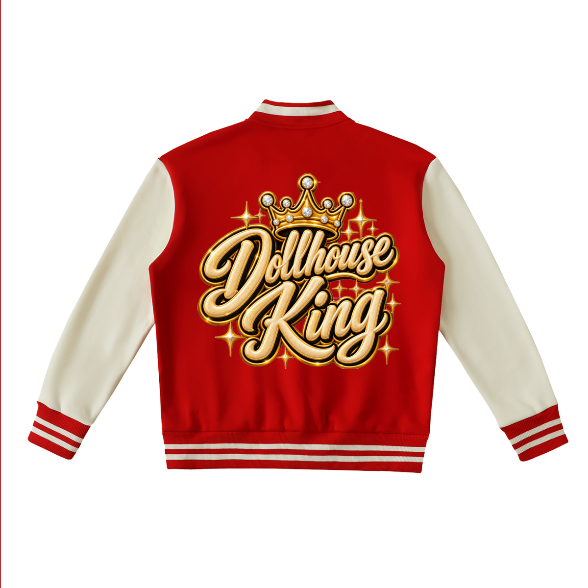 Dollhouse King Fleeced Varsity Jacket